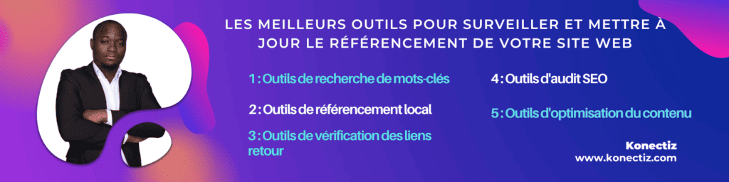 les meilleurs outils pour surveiller et mettre à jour le référencement de votre site Web - Konectiz