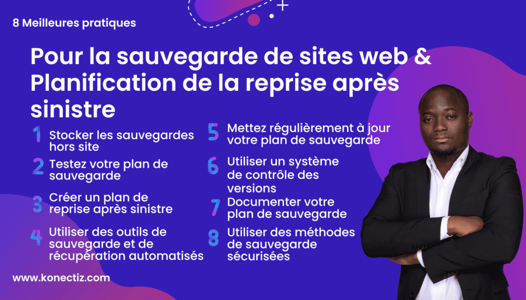 8 Meilleures pratiques Pour la sauvegarde de sites web Planification de la reprise apres sinistre Konectiz 1 - Konectiz 8 Meilleures pratiques Pour la sauvegarde de sites web & Planification de la reprise après sinistre - Konectiz