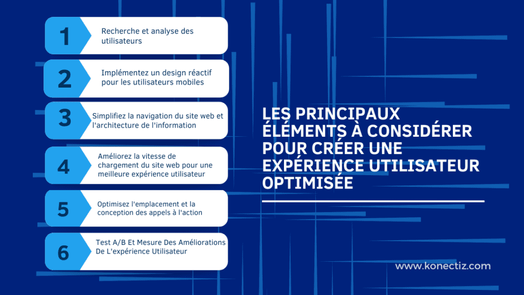 les principaux elements a considerer pour creer une experience utilisateur optimisee Konectiz - Konectiz les principaux éléments à considérer pour créer une expérience utilisateur optimisée - Konectiz